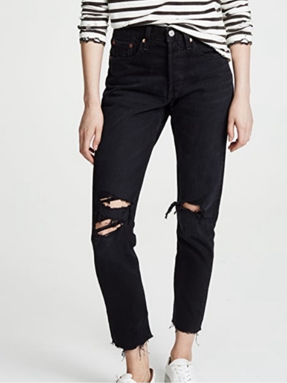 Levi's Premium 501 button fly Skinny high rise Size 25 / 28 New with tag